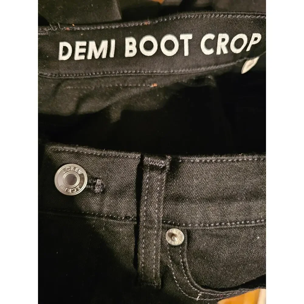 J. Crew demi-boot crop jean in Stay Black wash sz 26 tall long new WJ8